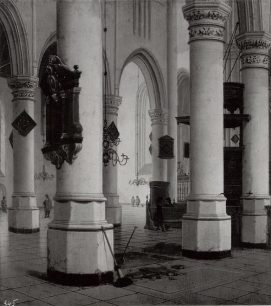 Interior of the new church in Delft, detail