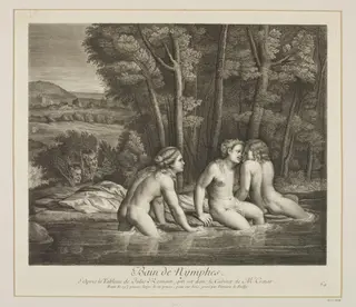 Nymphs Bathing, by François de Poilly, 1635