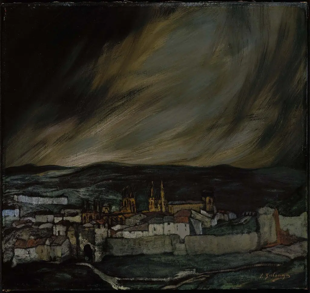 Castilian Landscape, by Ignacio Zuloaga, oil, 1909