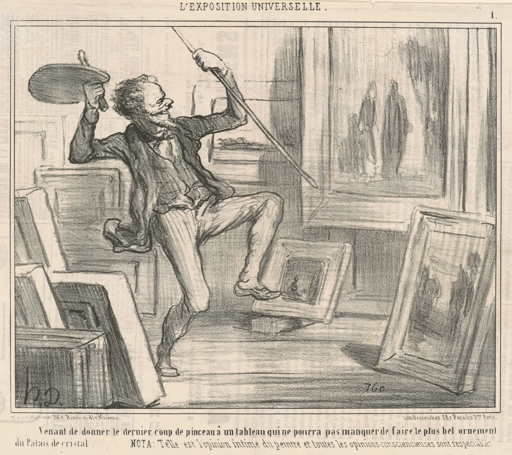 Venant de donner le dernier coup de pinceau ..., detail