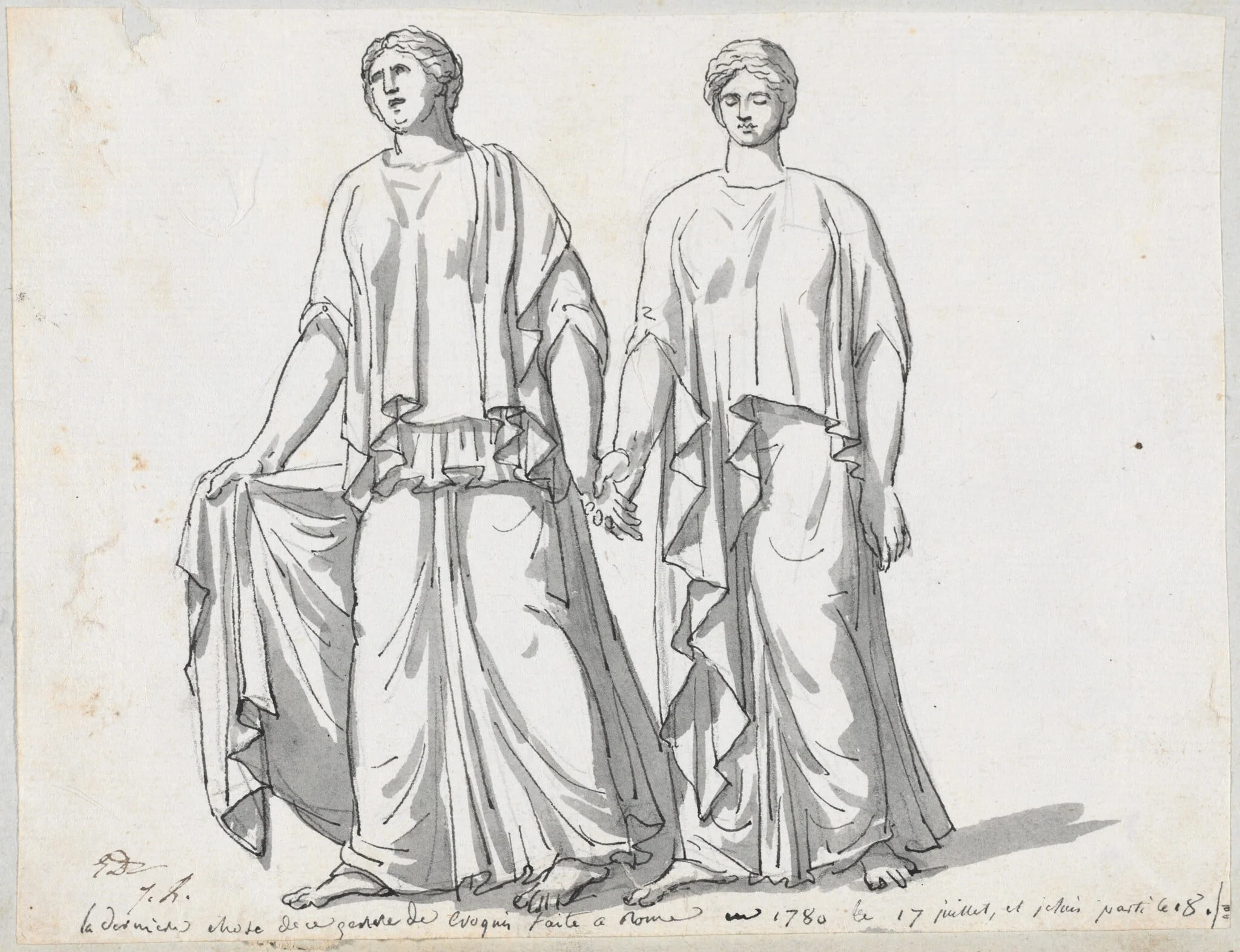 Two of the Three Graces, from San Giovanni Laterano, detail