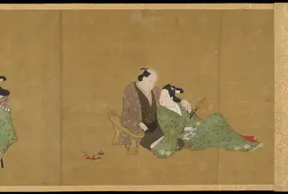 Handscroll of Ten Homoerotic (Nanshoku) Scenes, by Miyagawa Chōshun, unspecified, 1716
