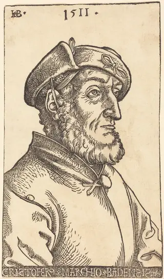 Christopher, Margrave of Baden, by Hans Baldung Grien, ink, 1511