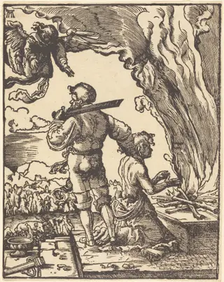 Abraham's Sacrifice, by Albrecht Altdorfer, ink, 1520