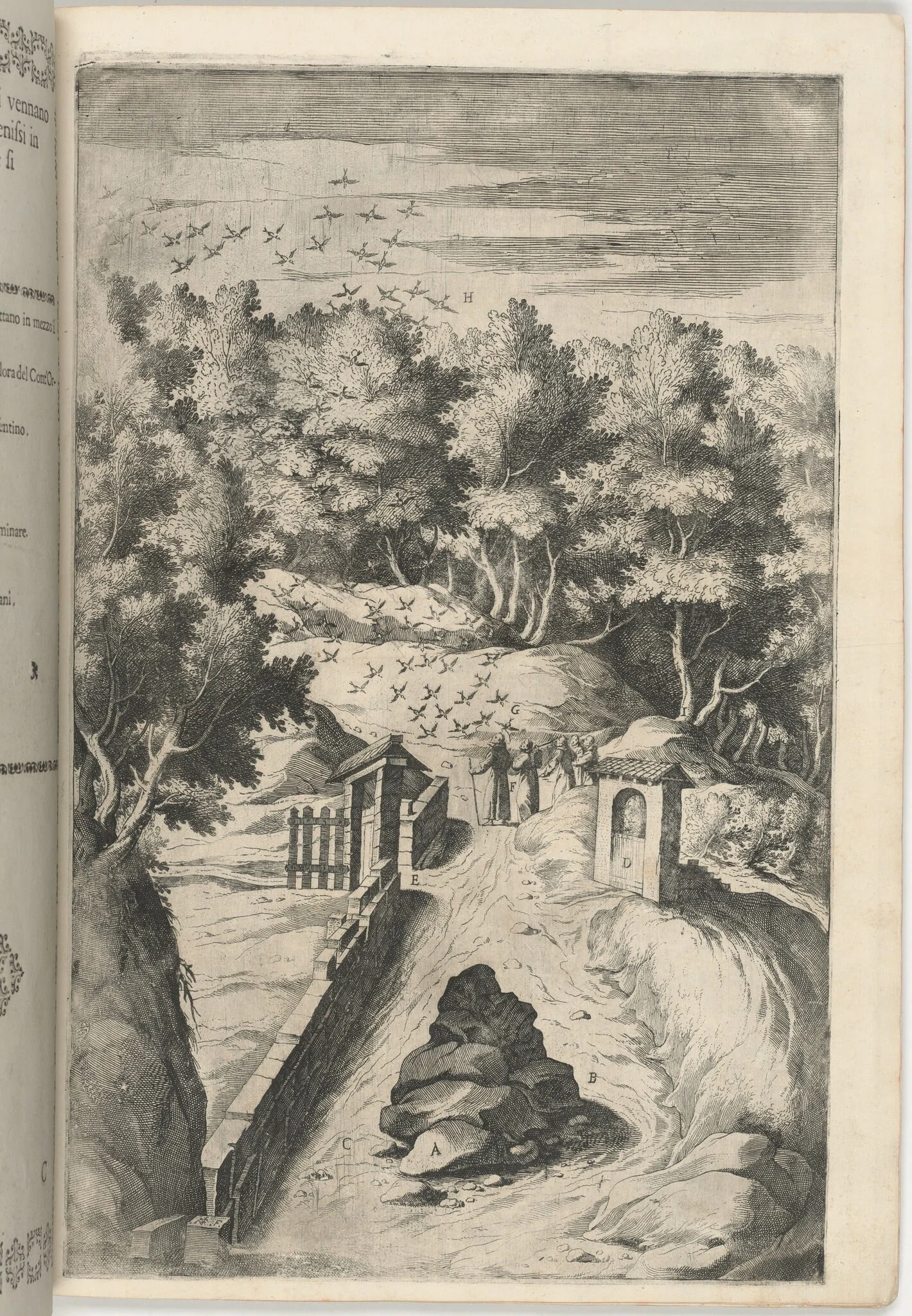 The Salutation of the Birds (Il Saluto degli uccelli) [plate C], detail