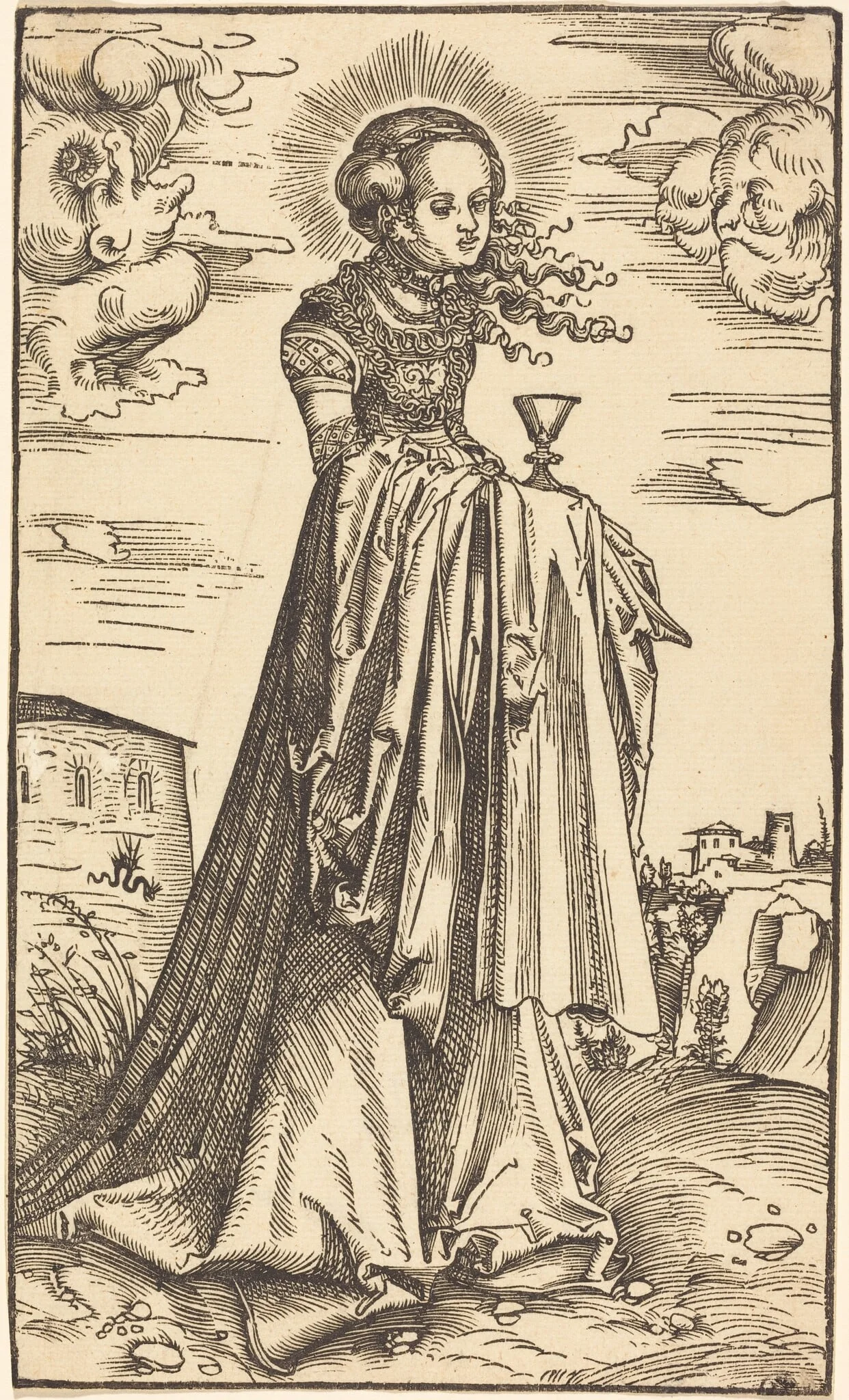 Saint Barbara, detail