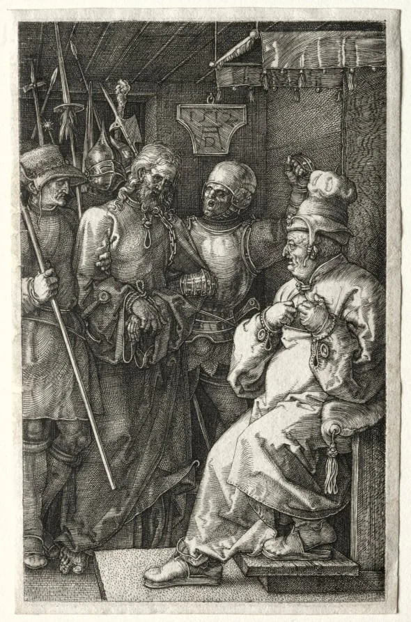 Christ before Caiaphas, detail