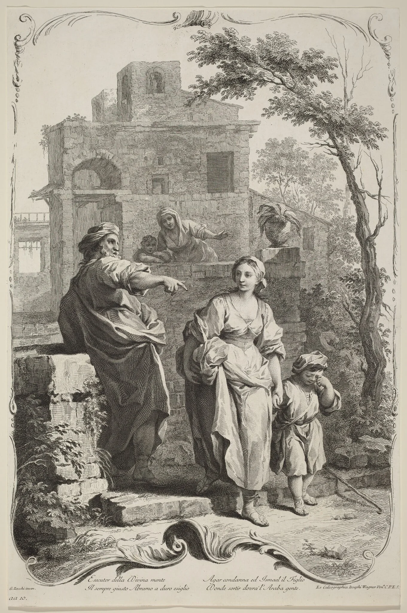 Abraham Dismissing Hagar, detail