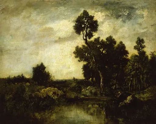 Landscape, by Théodore Rousseau, oil, 1850