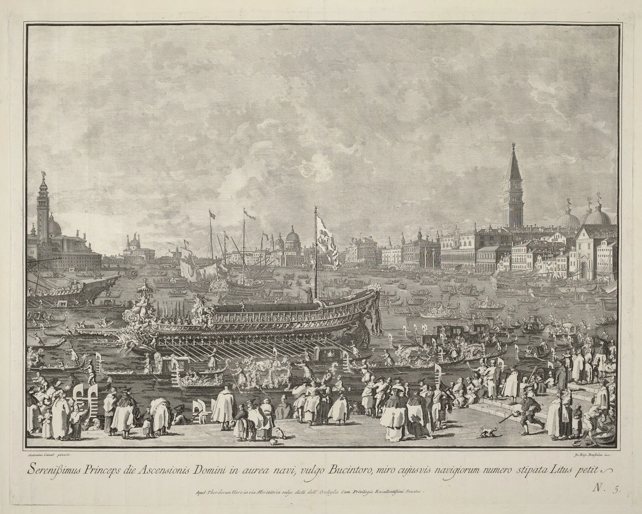 The Doge in the Bucintoro Departing for the Porto di Lido on Ascension Day, detail