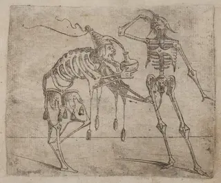 From "Bizzarie di varie Figure", by Giovanni Battista Bracelli, ink, 1624
