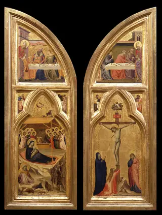 Interior view of wings of the triptych, by Taddeo Gaddi, paint, 1334