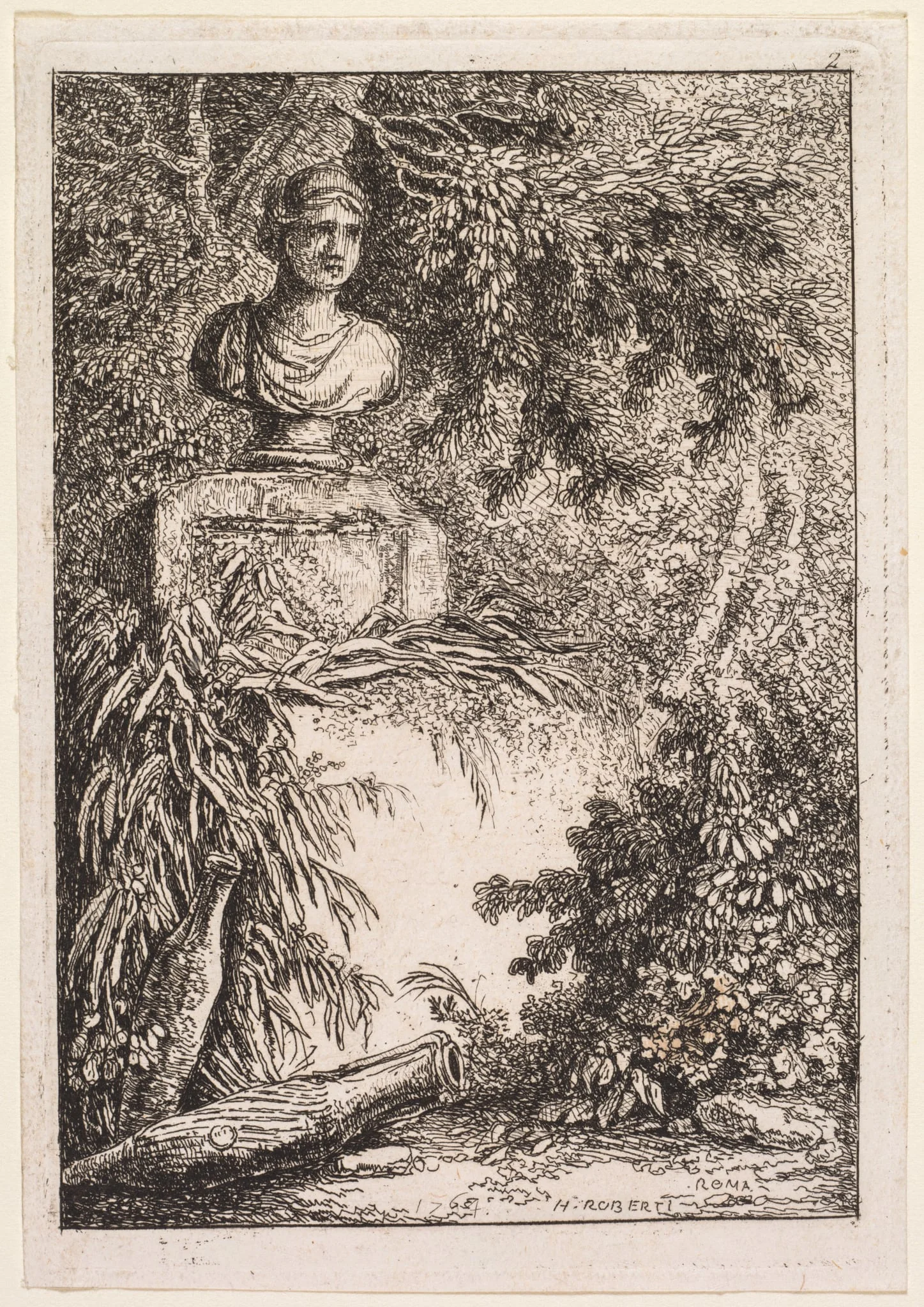 Les Soirées de Rome: Le Buste, detail