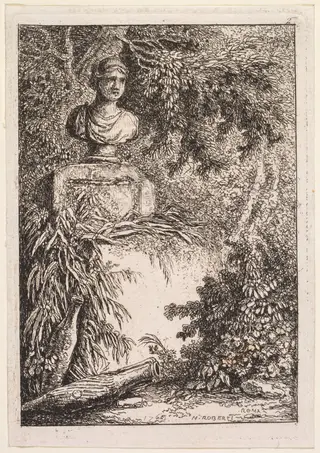Les Soirées de Rome:  Le Buste, by Hubert Robert, 1764