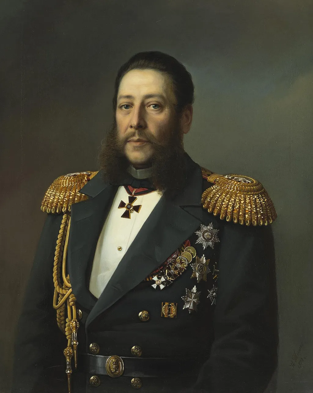 Portrait of Admiral N.K. Krabbe, by Ivan Tyurin, oil, 1874