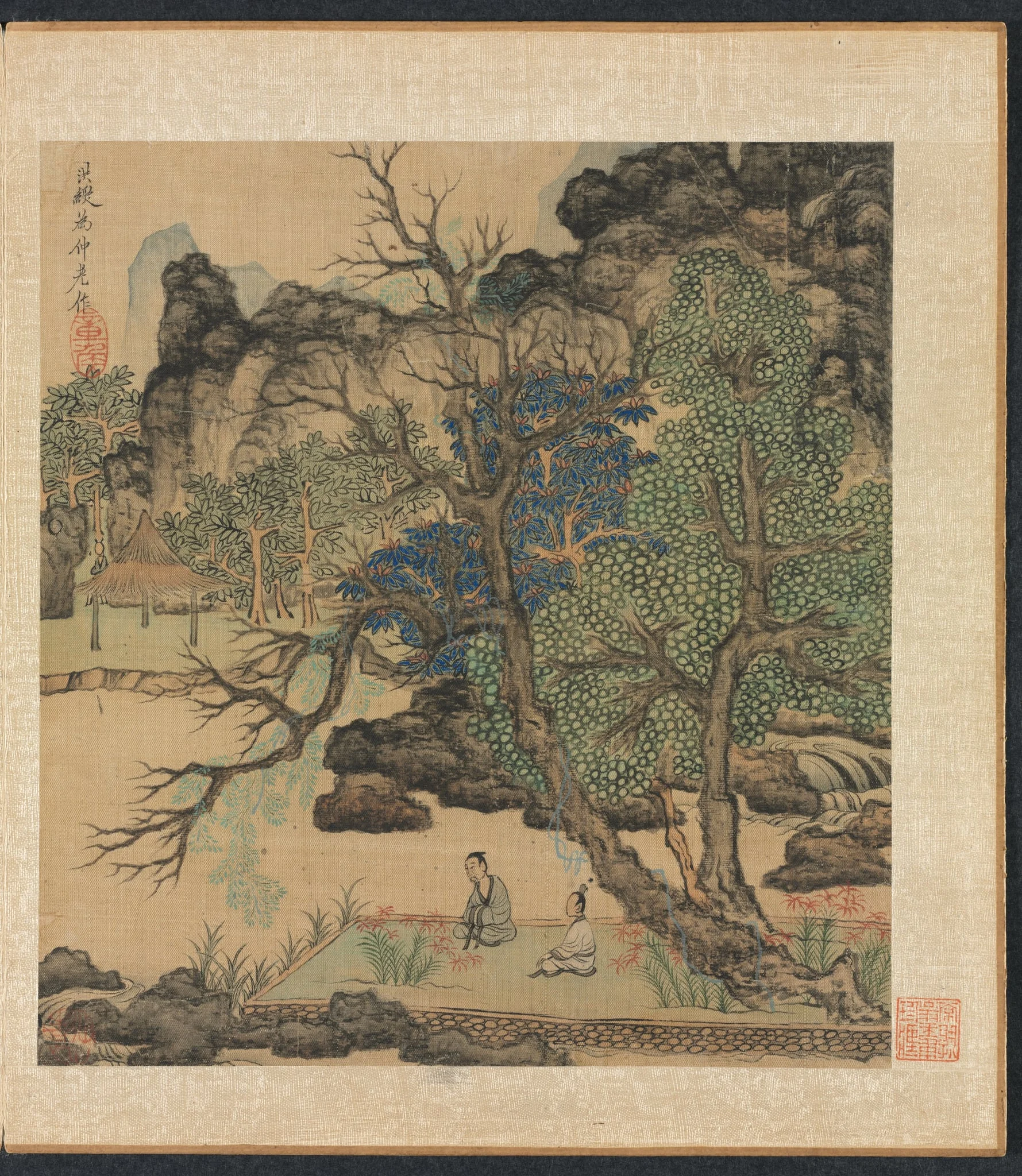 Paintings after Ancient Masters: Scholars in a Garden, detail