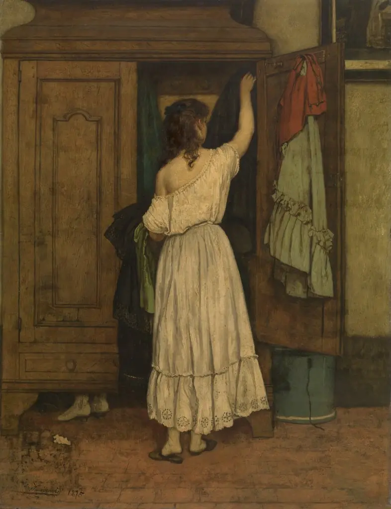 Wardrobe, by Willem Linnig the Elder, oil, 1875