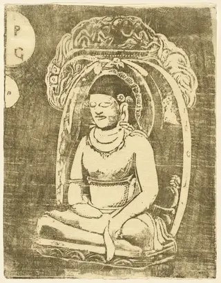Bouddha (Buddha), by Paul Gauguin, ink, 1895