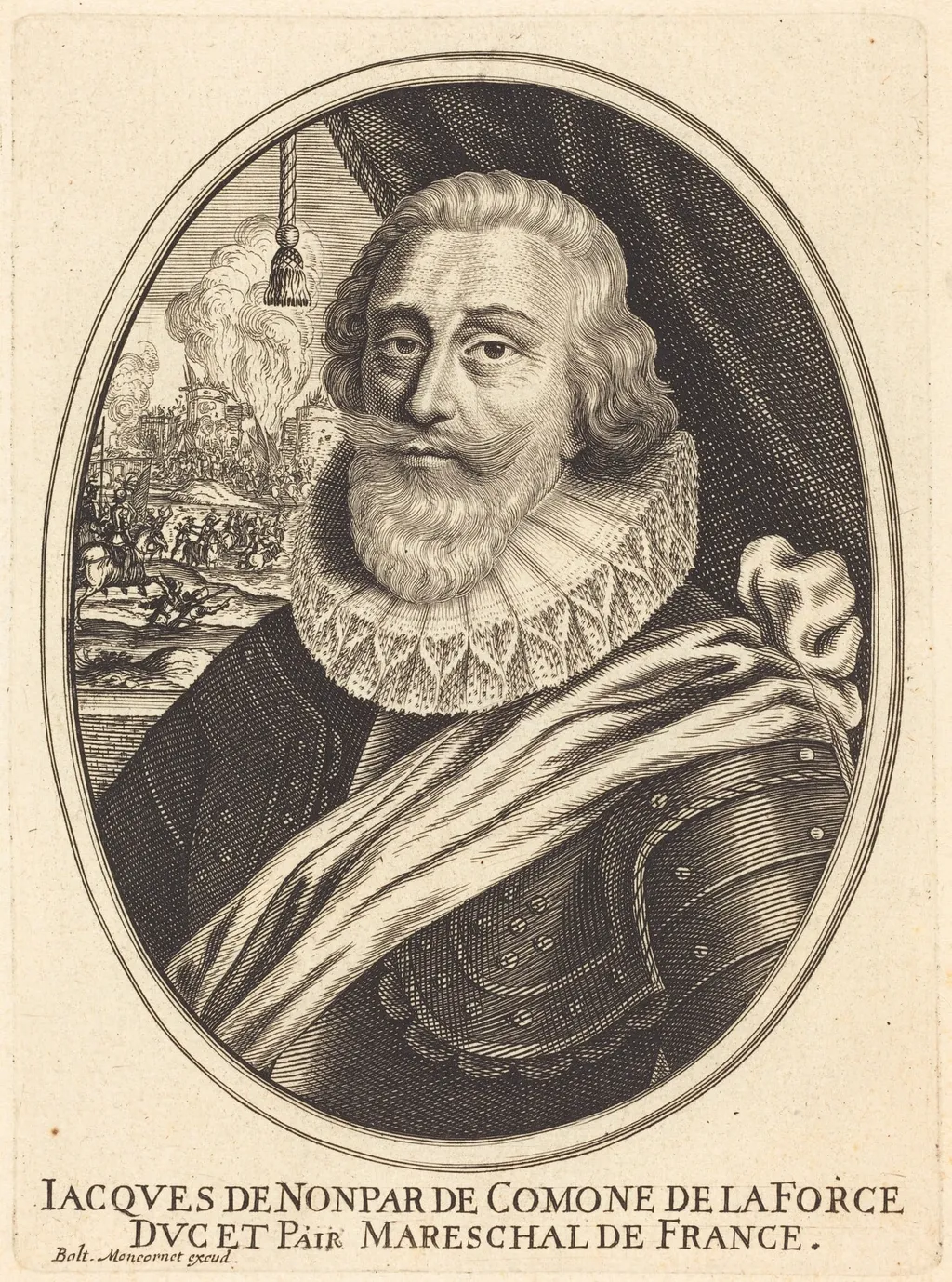 Jacques de la Force, by Balthasar Moncornet, ink, 1634