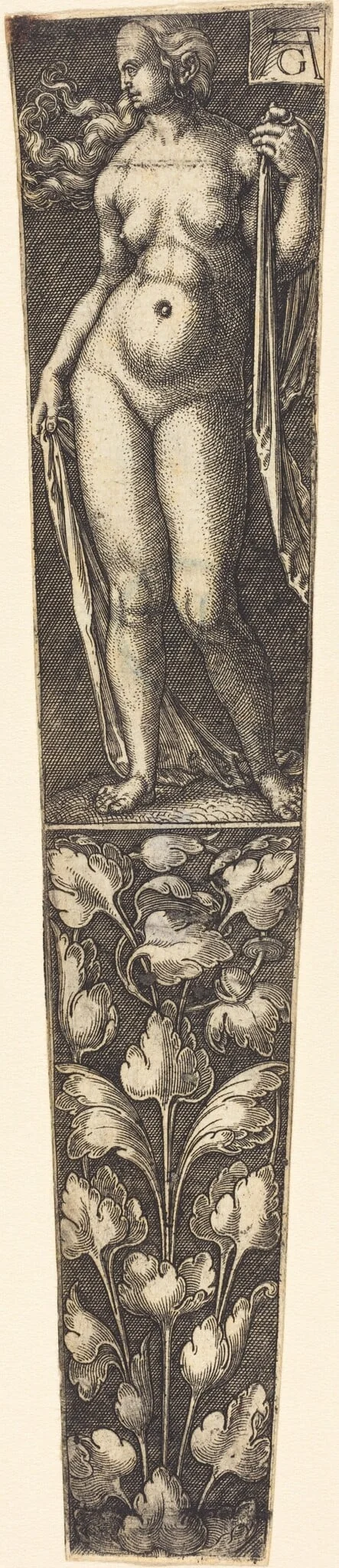 Dagger Sheath with Nude Woman, detail