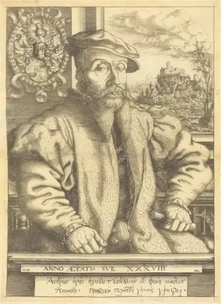 Georg Roggenbach, by Hanns Lautensack, ink, 1554