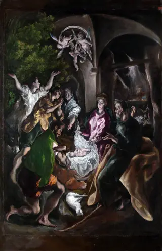The Adoration of the Shepherds, by El Greco, oil, 1607