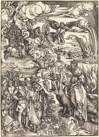 The Babylonian Whore, by Albrecht Dürer, ink, 1497