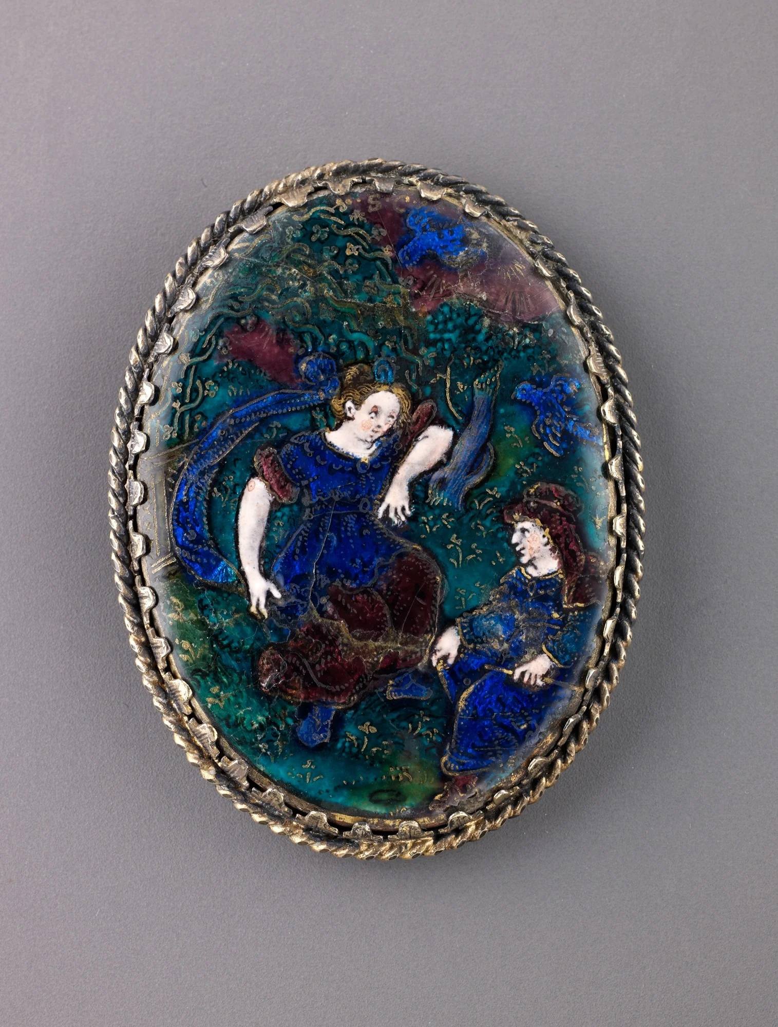 Watchcase cover: Pomona and Vertumnus, detail
