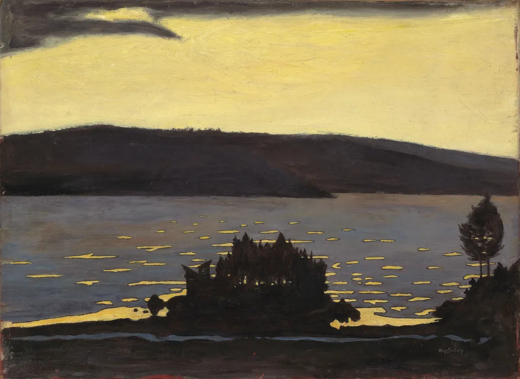 Spring Evening During the Break-Up of the Ice, by Hugo Simberg, oil, 1899