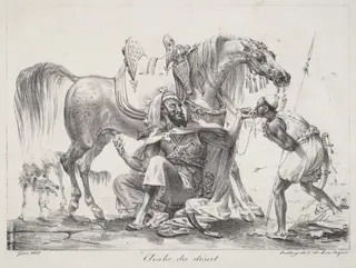 Arabe du désert (Desert Arab), by Antoine-Jean Gros, ink, 1817