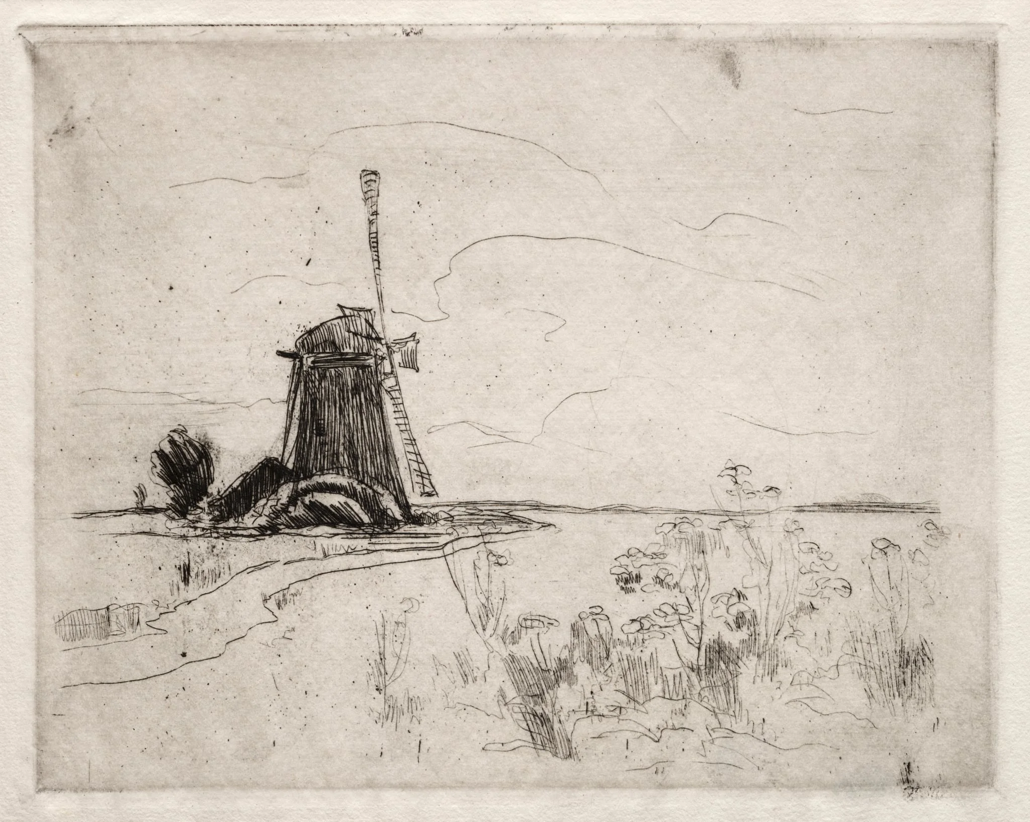 Mill and Weeds, Holland, detail