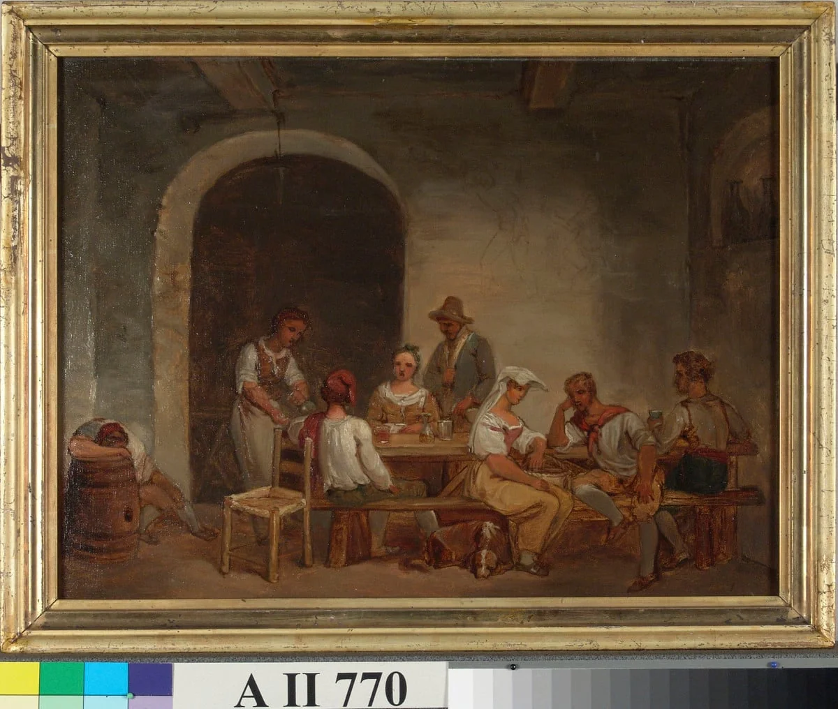 Roomalainen osteria, kopio Alexander Lauréuksen mukaan, detail