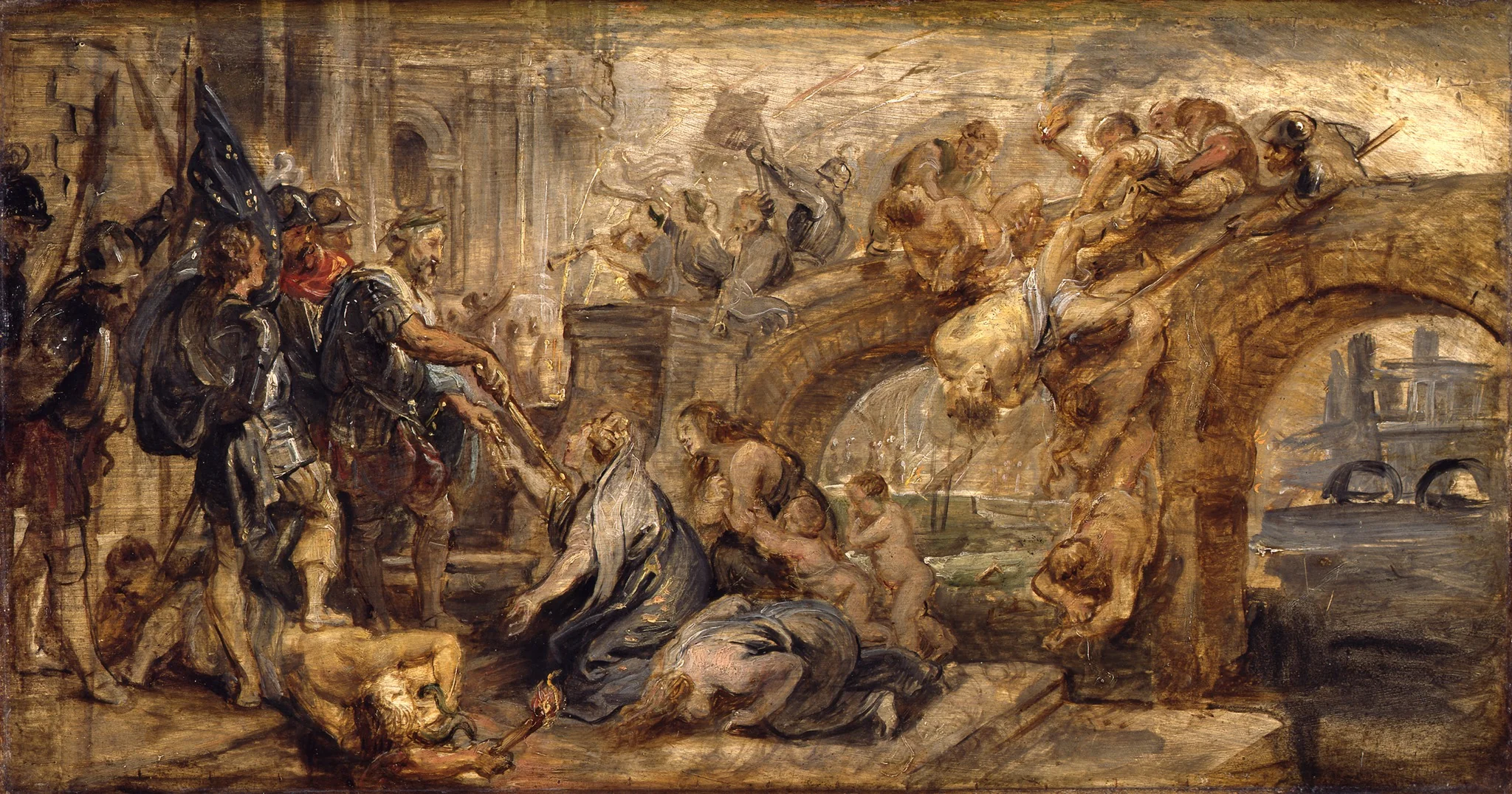 The Entry in Paris by Henry IV, detail