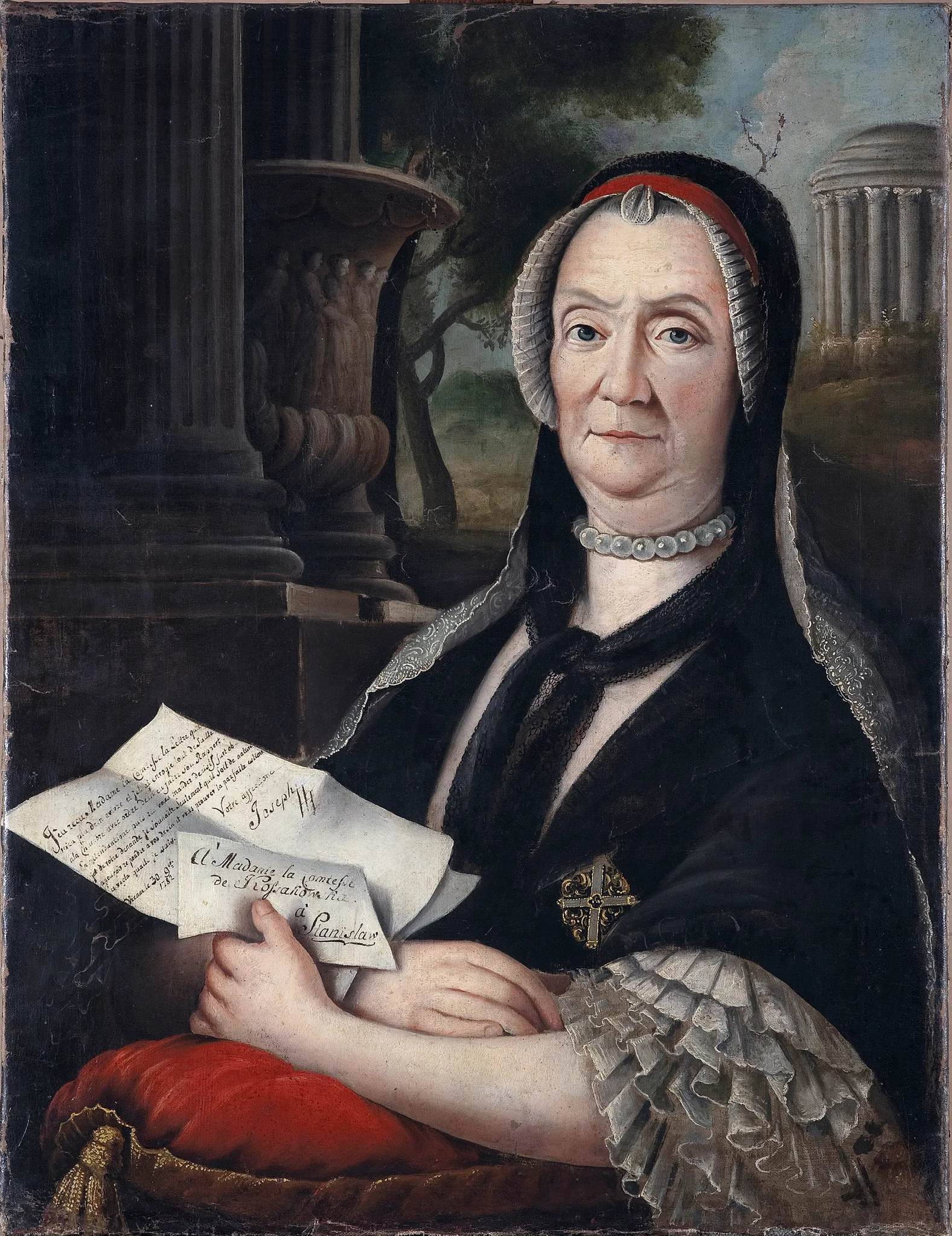 Portrait of Katarzyna Kossakowska née Potocka (1720–1801), detail