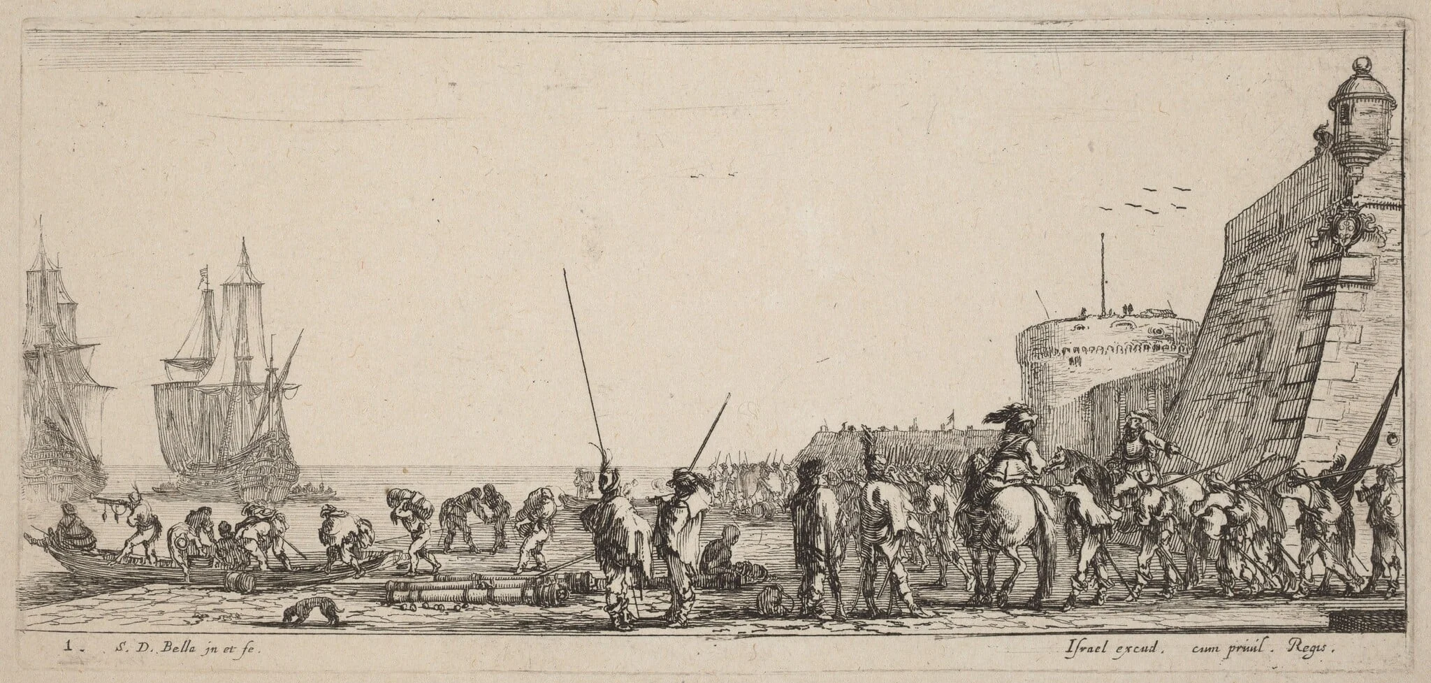 Soldiers Overseeing Embarkation, detail