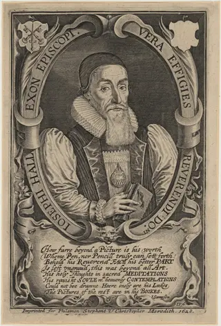 Joseph Hall, Bishop of Exeter and Norwich, by John Payne, ink, 1628