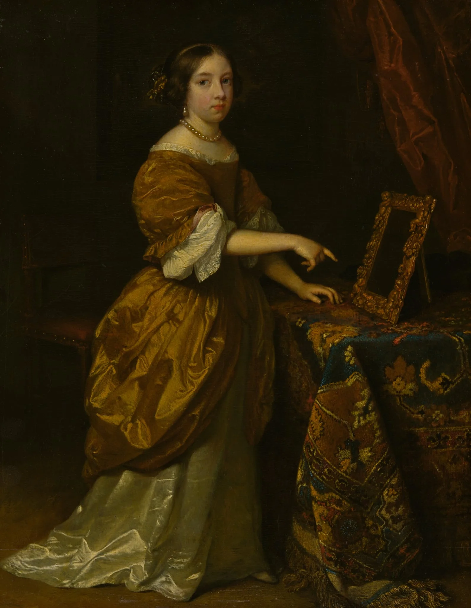 Girl Standing before a Mirror, detail