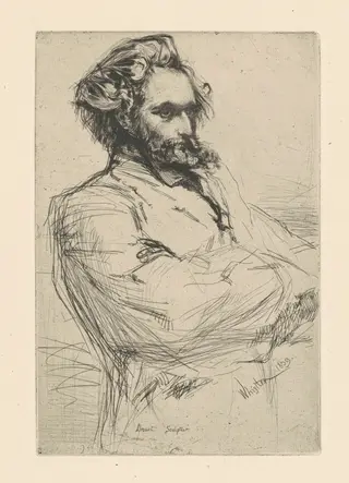 Drouet, by James McNeill Whistler, ink, 1869