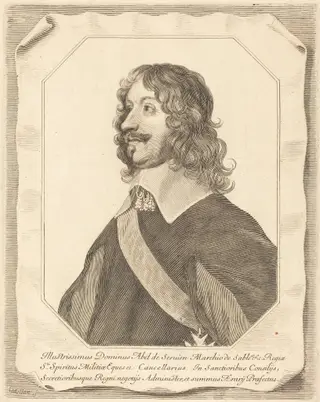 Abel Servien, by Claude Mellan, ink, 1659