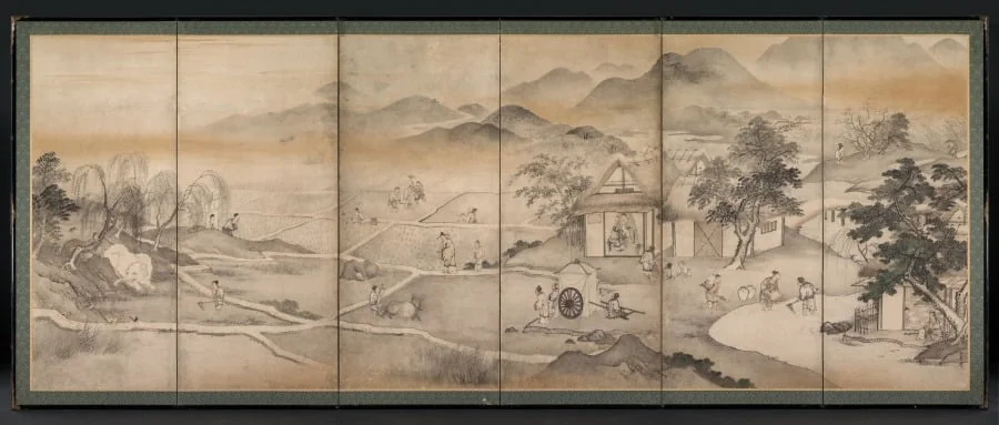 Emperor Yao Visiting Yu Chonghua, detail