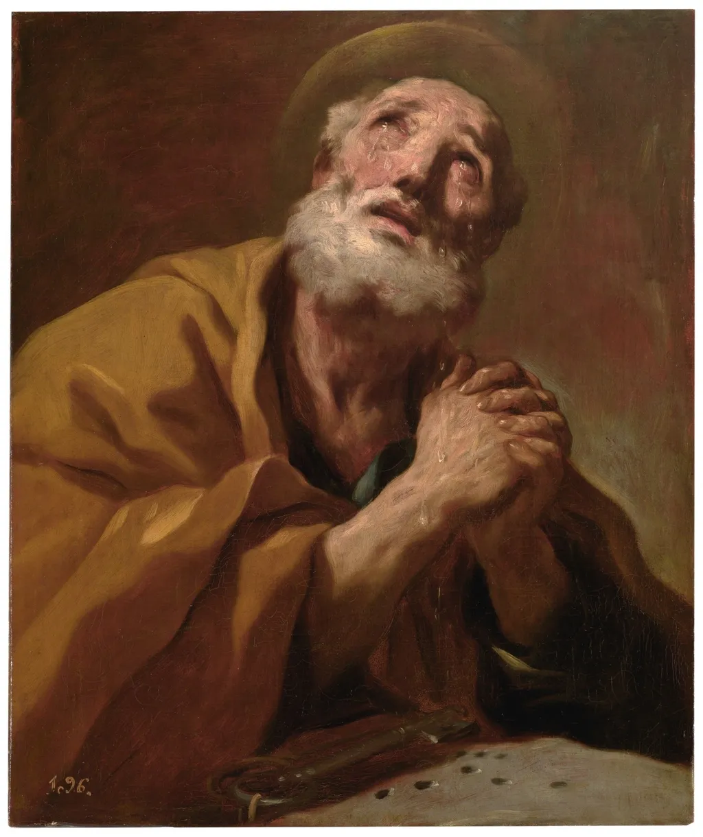 Saint Peter weeping, by Luca Giordano, oil, 1700