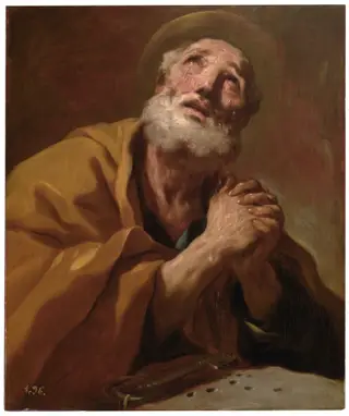 Saint Peter weeping, by Luca Giordano, oil, 1700