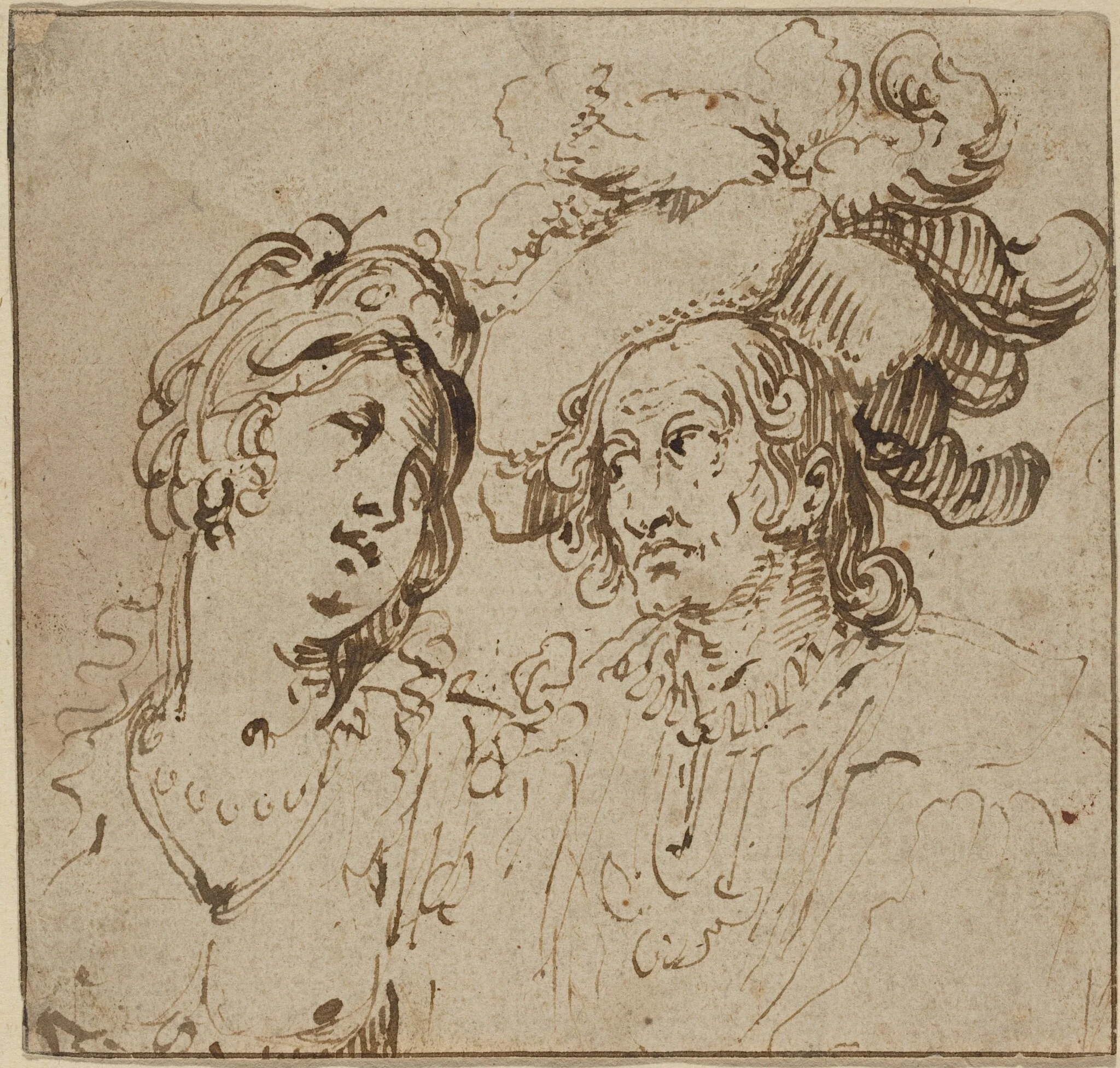 Cavalier with a Harlot, detail
