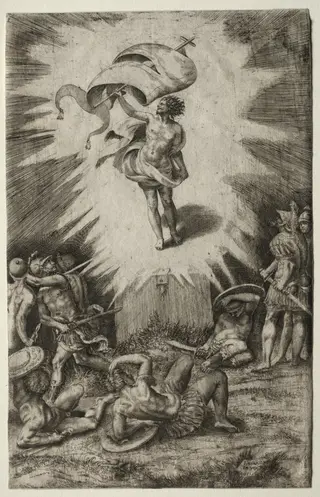 The Resurrection, by Giulio Bonasone, 1561