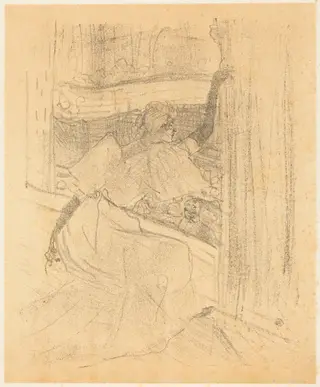 Bowing to the Audience (Saluant le public), by Henri de Toulouse-Lautrec, ink, 1898