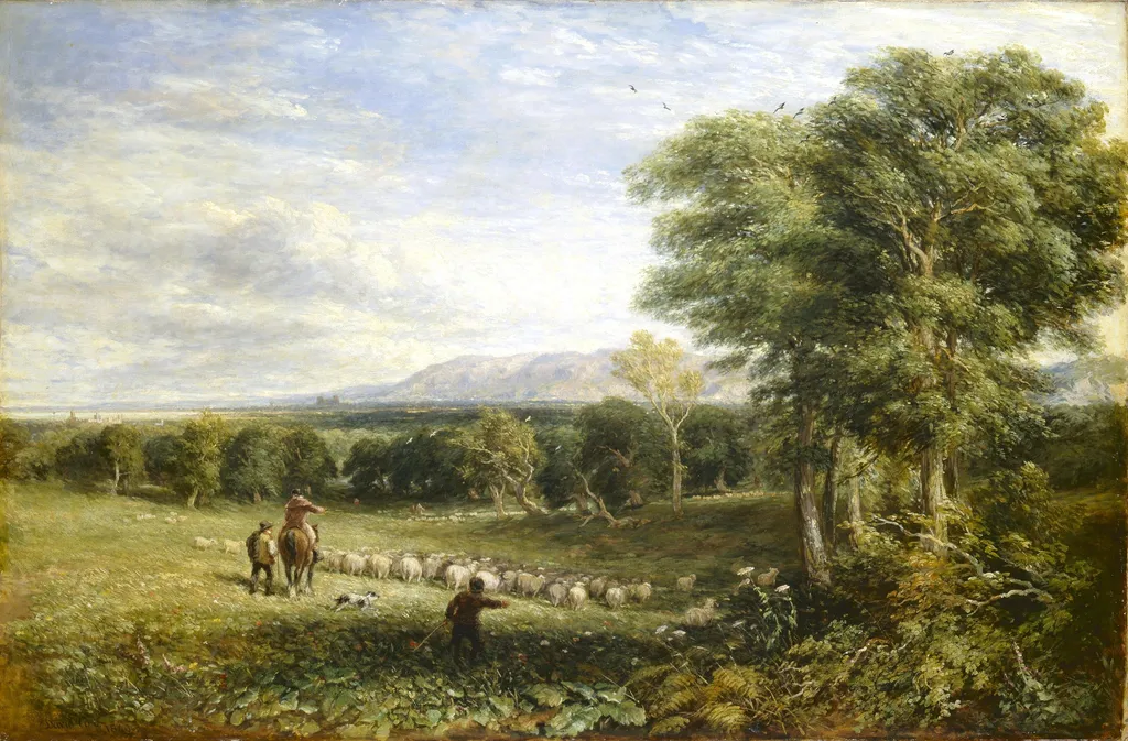 The Vale of Clwyd, by David Cox, oil, 1849