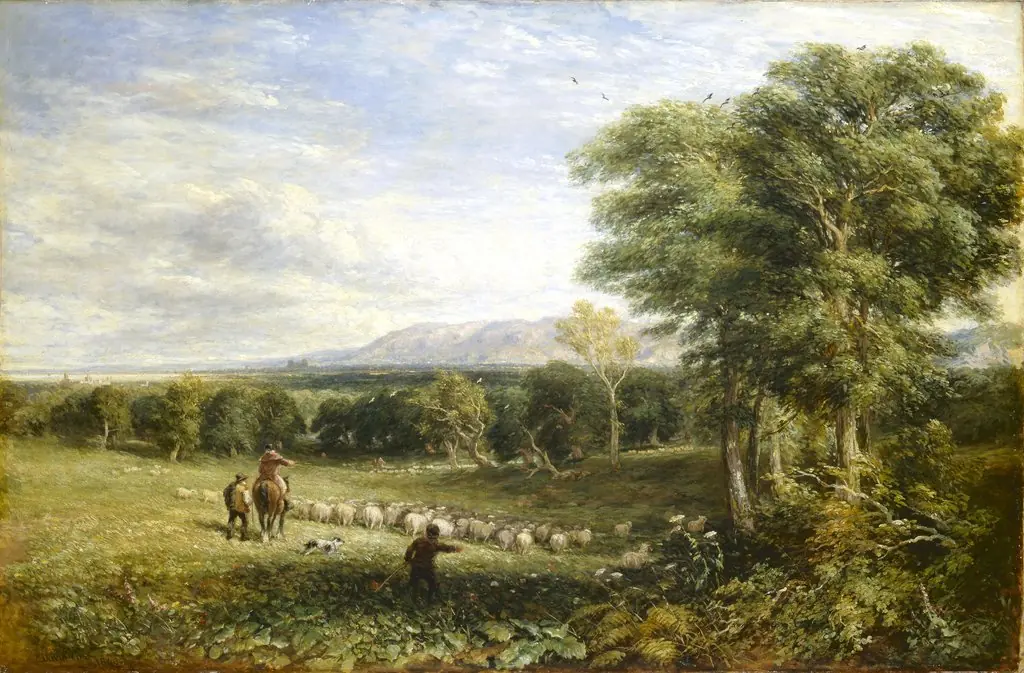 The Vale of Clwyd, by David Cox, oil, 1849