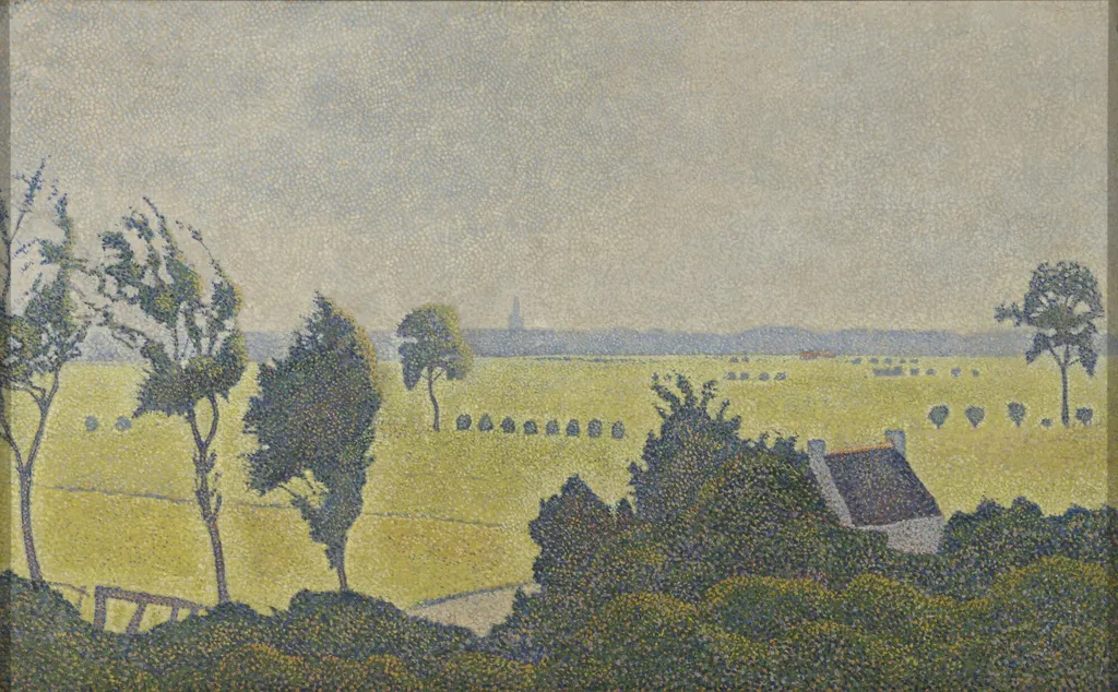 Landscape in Seneffe, by Alfred William Finch, oil, 1902