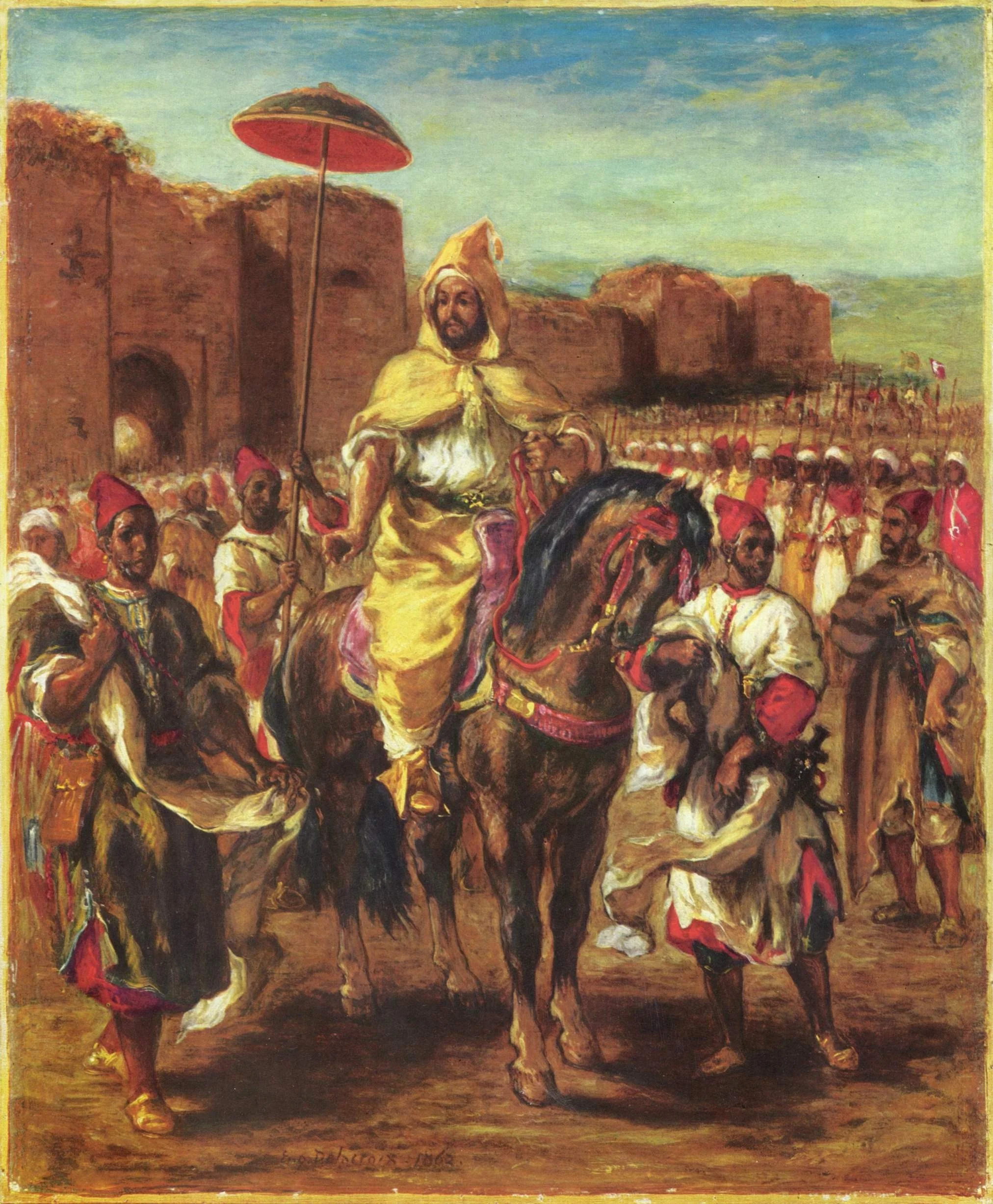 Portrait du sultan du Maroc, detail