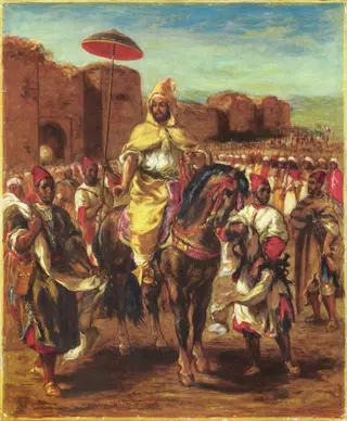Portrait du sultan du Maroc, by Eugène Delacroix, oil, 1862